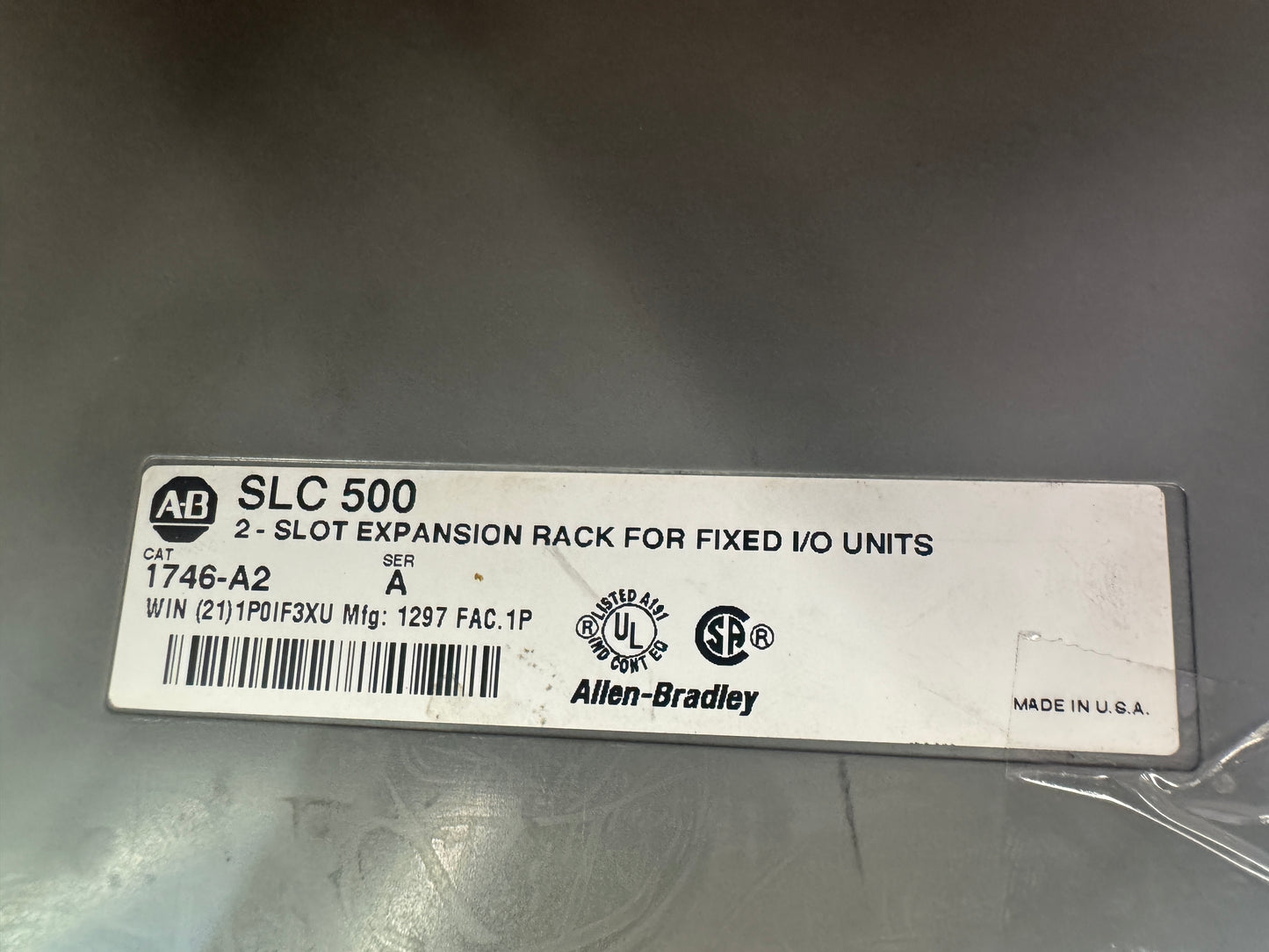 Allen-Bradley 1747-L40A, 1747-L531, 1746-A2 SLC 500 PLC System Lot 120/240V AC