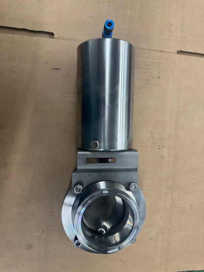 Adamant Sanitary Pneumatic Butterfly Valve AV-1PC-3VNC-304-S 3 In. Tri-Clamp 145 PSI