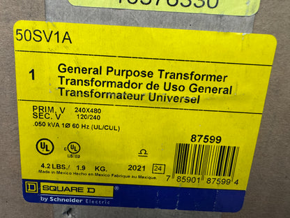 Square D General Purpose Transformer 50SV1A