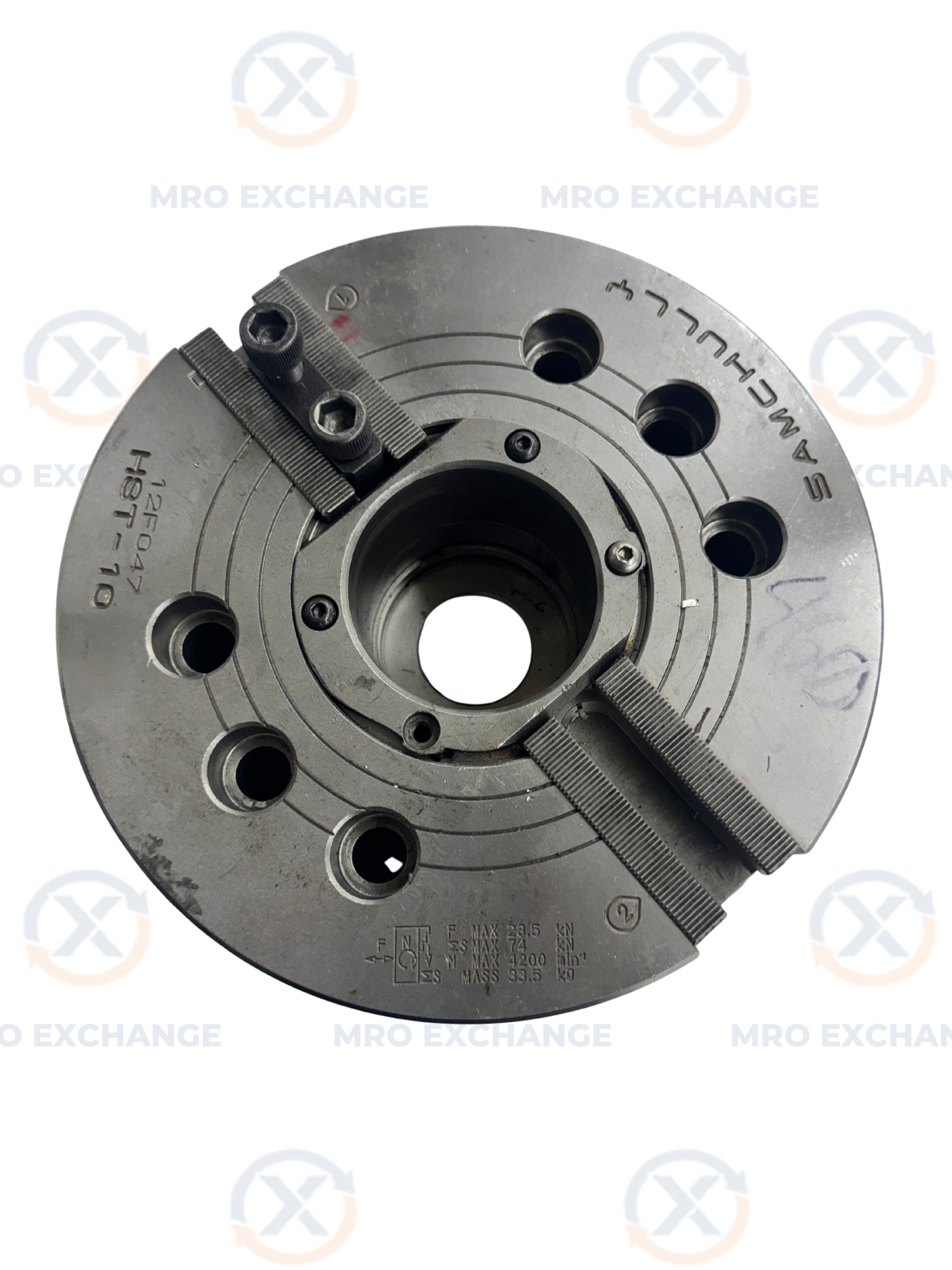 Samchully 4-Jaw Hydraulic Power Chuck HST-10 | 10 In. Chuck Diameter