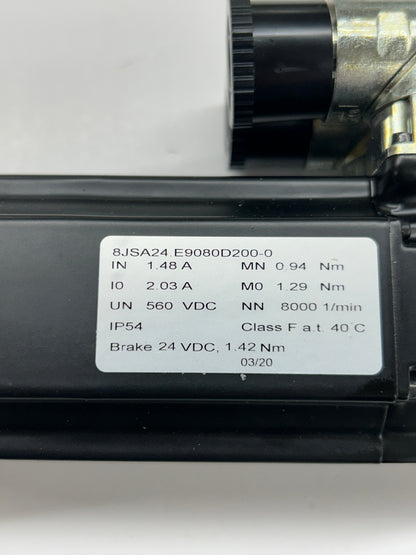B&R Automation Servo Motor 8JSA24.E9080D200-0 - Variable 8000 RPM