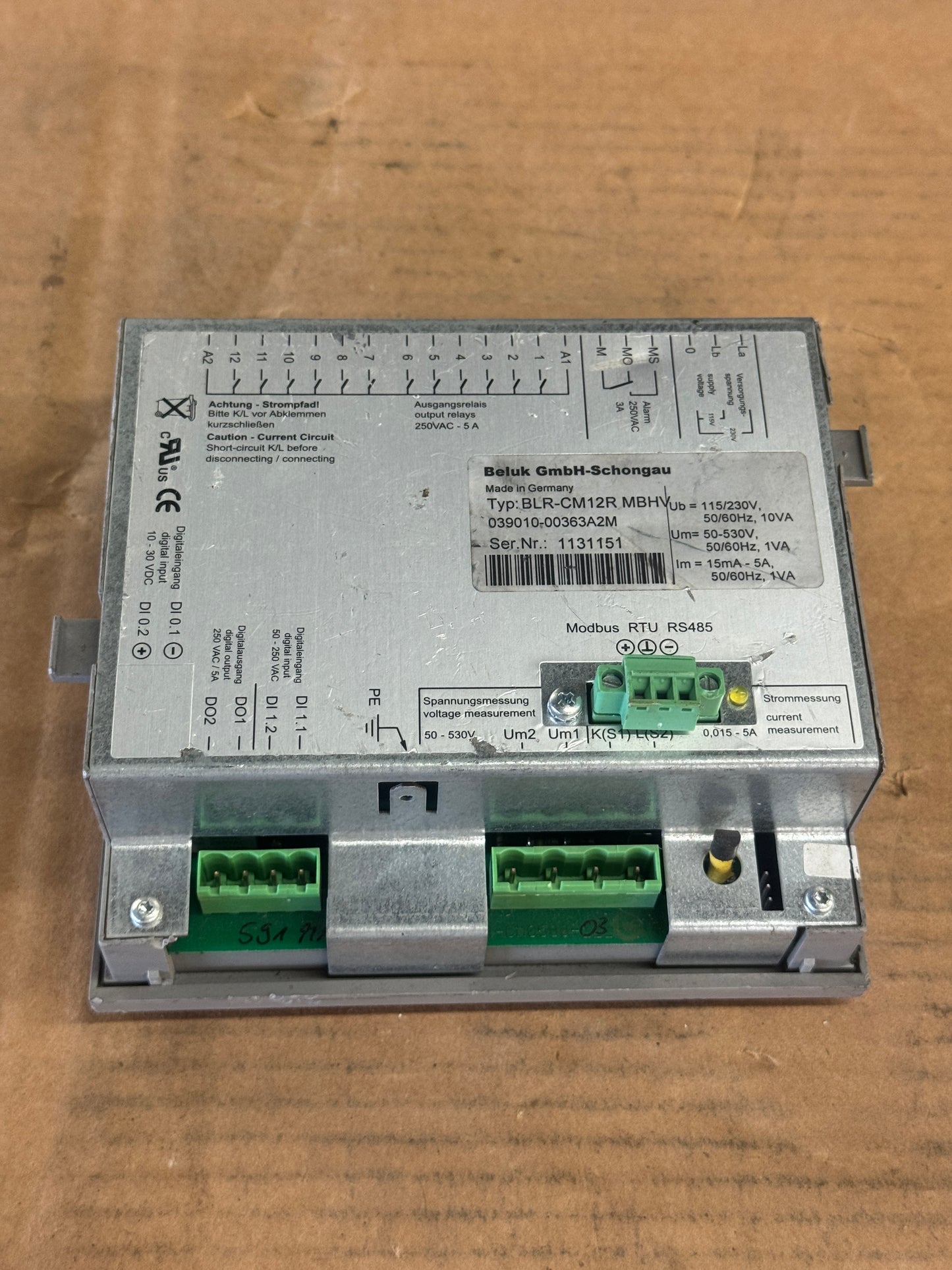 Eaton Cutler-Hammer BLR-CM12R MBHV Power Factor Control Relay 115/230V Untested Surplus