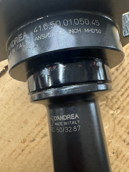 D'Andrea Fine Finish Boring Head 41.6.50.01.050.45 / RD 50/32.87 / TRM 32 / SFCC 32 | CAT50 | 1.4 In. to 1.97 In. Boring Range