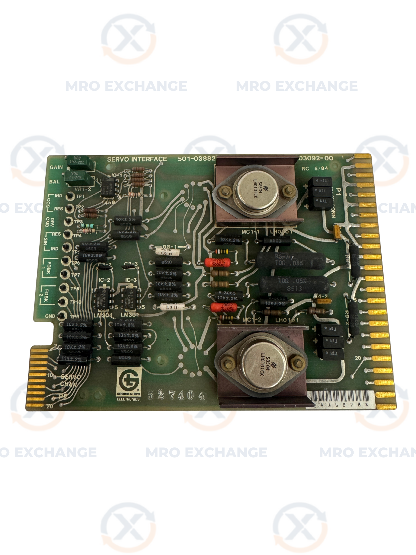 Giddings and Lewis  Servo Interface PCB Circuit Board 501-03882-00