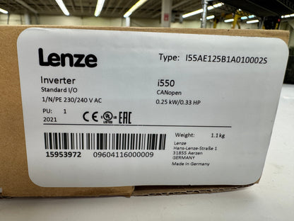 Lenze Inverter I55AE125B1A010002S 230/240V AC