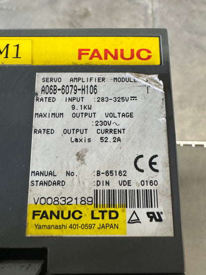 Fanuc A06B-6079-H106 Servo Amplifier Module Untested Surplus 01470