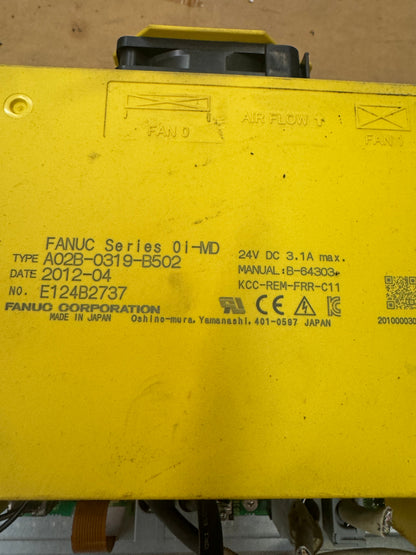 Fanuc CNC Control Unit A02B-0319-B502 24V DC, 3.1A Max