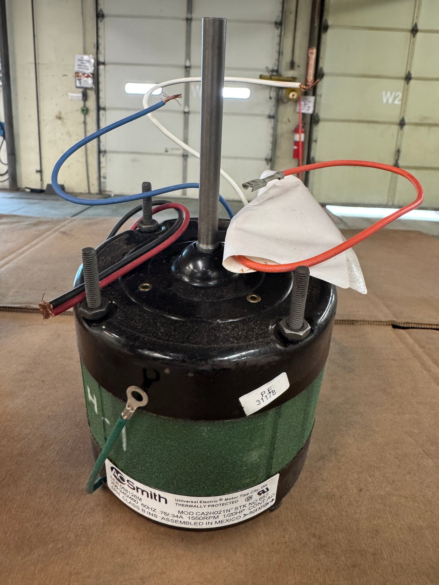 A.O. Smith Shaded Pole Motor CA2H021N m02476 - Variable 1500 RPM
