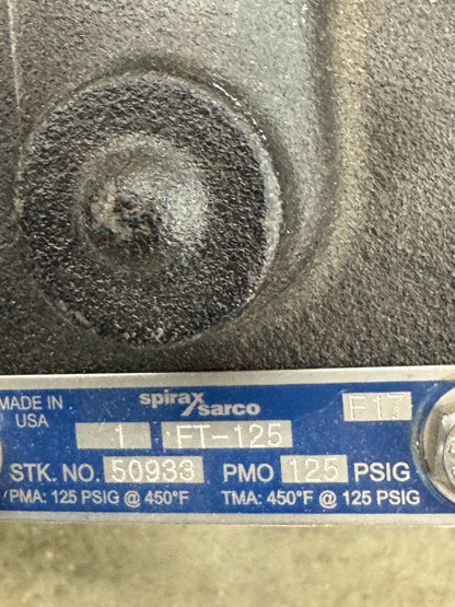 Spirax Sarco Float and Thermostatic Steam Trap FT-125 1 In. NPT 125 PSIG