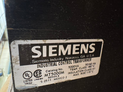Siemens MT5000M Industrial Control Transformer Untested Surplus