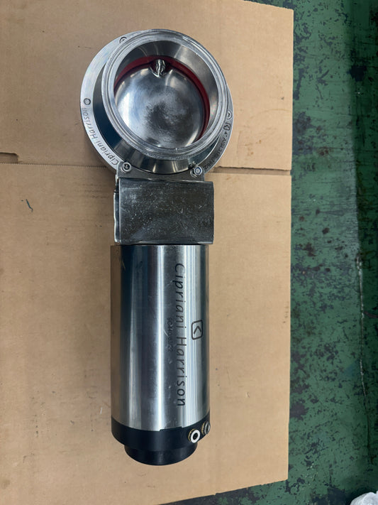 Cipriani Harrison Sanitary Butterfly Valve 9C440/63/22 4 In. Sanitary Tri-Clamp End