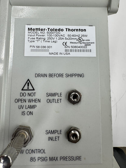 Mettler-Toledo Thornton TOC Sensor 5000TOC, P/N 58 036 001
