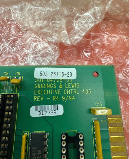Giddings & Lewis 503-26116-20 CNC Control Module