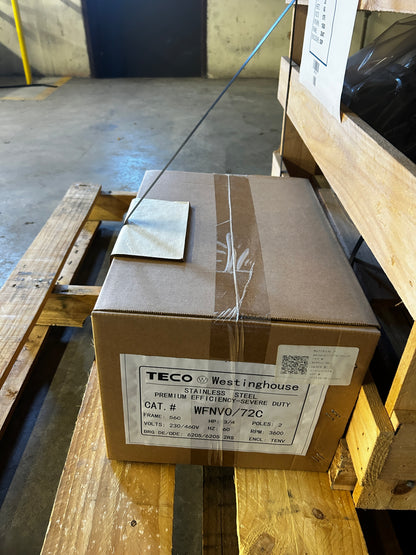 TECO Westinghouse AC Motor WFNV0/72C - 1 HP 3600 RPM