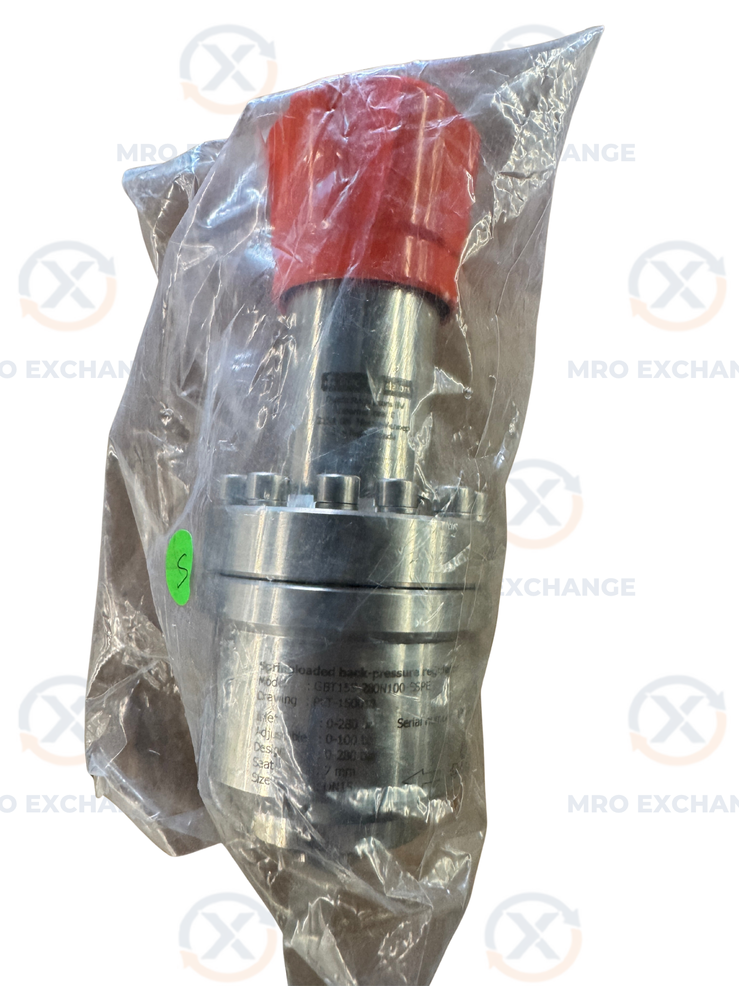 Dutch Regulators Back Pressure Regulator GBT15S-280N100-SSPE 1/2 In. NPT 0 To 280 Bar Design Pressure
