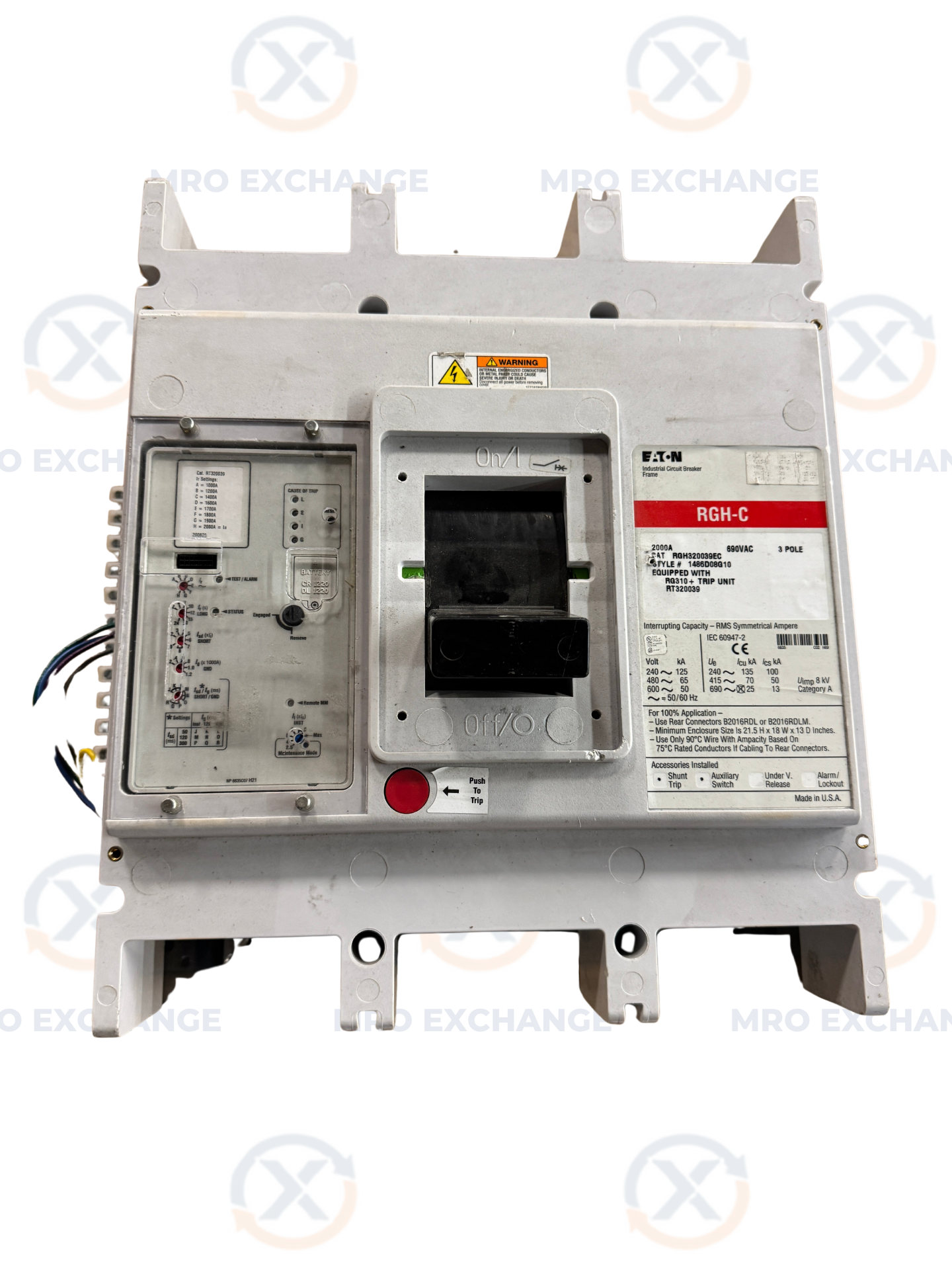 Eaton Molded Case Circuit Breaker RGH320039EC 600V AC