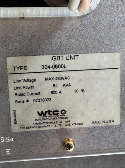 WTC IGBT Unit 304-0600L