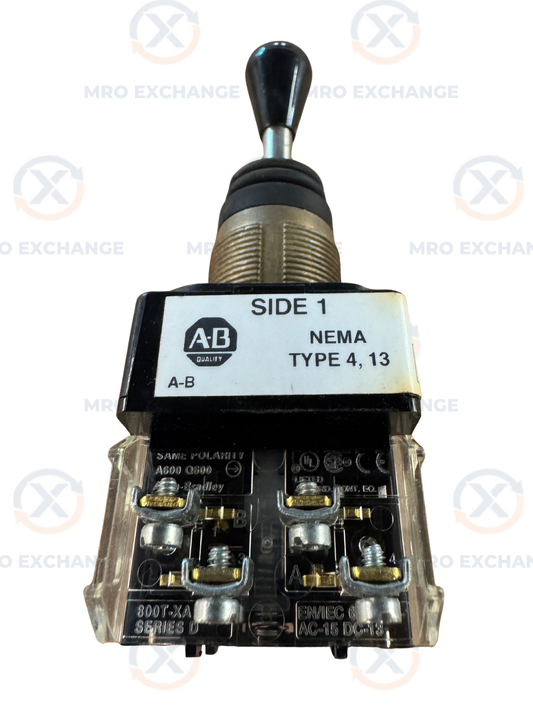 Allen-Bradley Toggle Switch 800T-T4T8 AAXX 600V AC