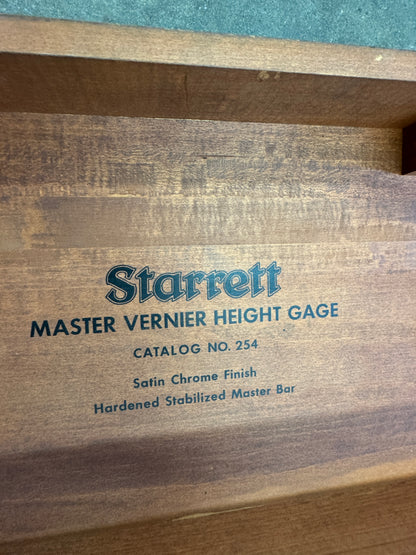 Starrett Master Vernier Height Gage 254 0 to 20 In. 0.001 In. 01808