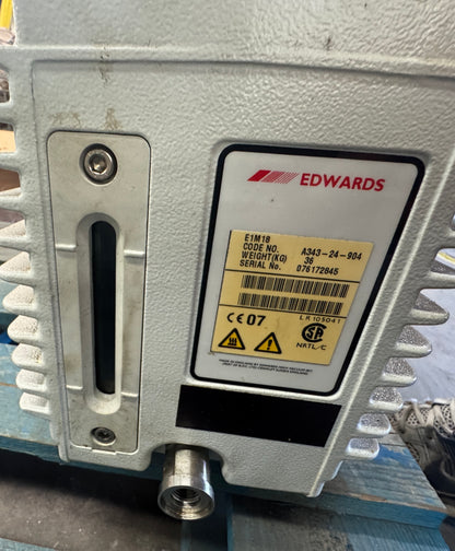 Edwards Rotary Vane Vacuum Pump E1M18 01612