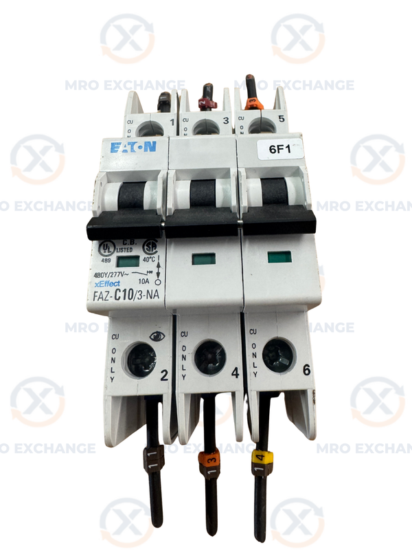 Eaton FAZ-C10/3-NA Circuit Breaker 480Y/277V