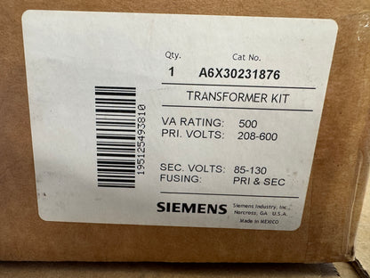 Siemens A6X30231876 Transformer Kit Factory Sealed m01956