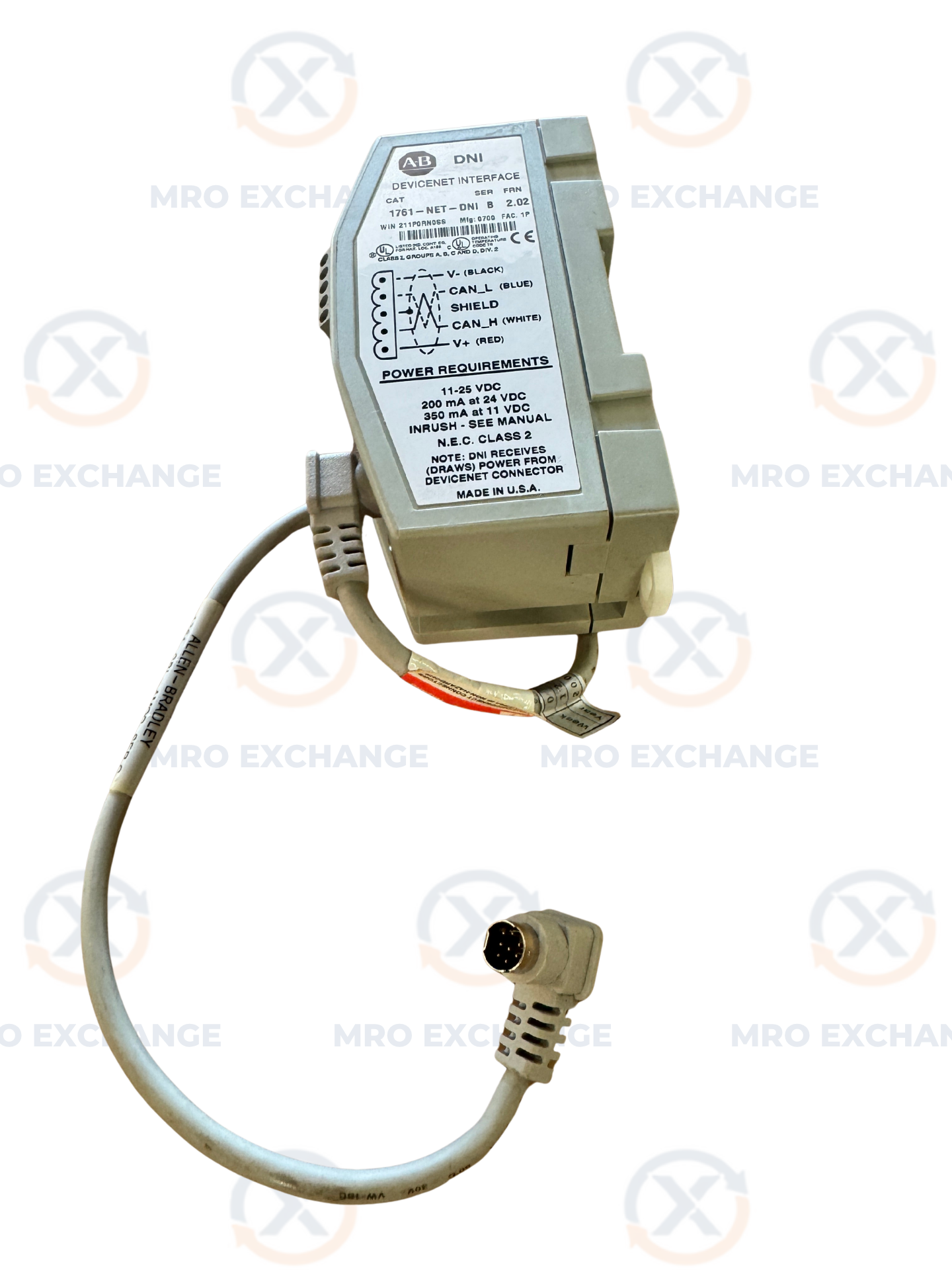 Allen-Bradley 1761-NET-DNI DeviceNet Interface Module 11 to 25 VDC