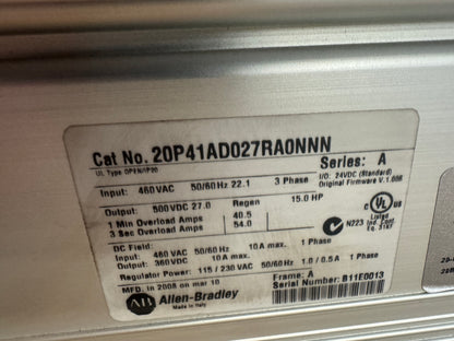 Allen-Bradley 20P41AD027RA0NNN DC Drive