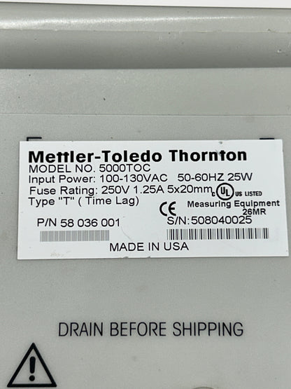 Mettler-Toledo Thornton TOC Analyzer 5000TOC / P/N 58 036 001 m01141