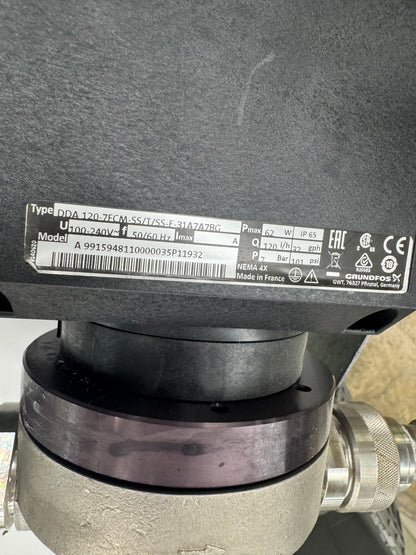 Grundfos Digital Dosing Pump DDA 120-7ECM-SS/T/SS-F-31A7A7BG 101 PSI