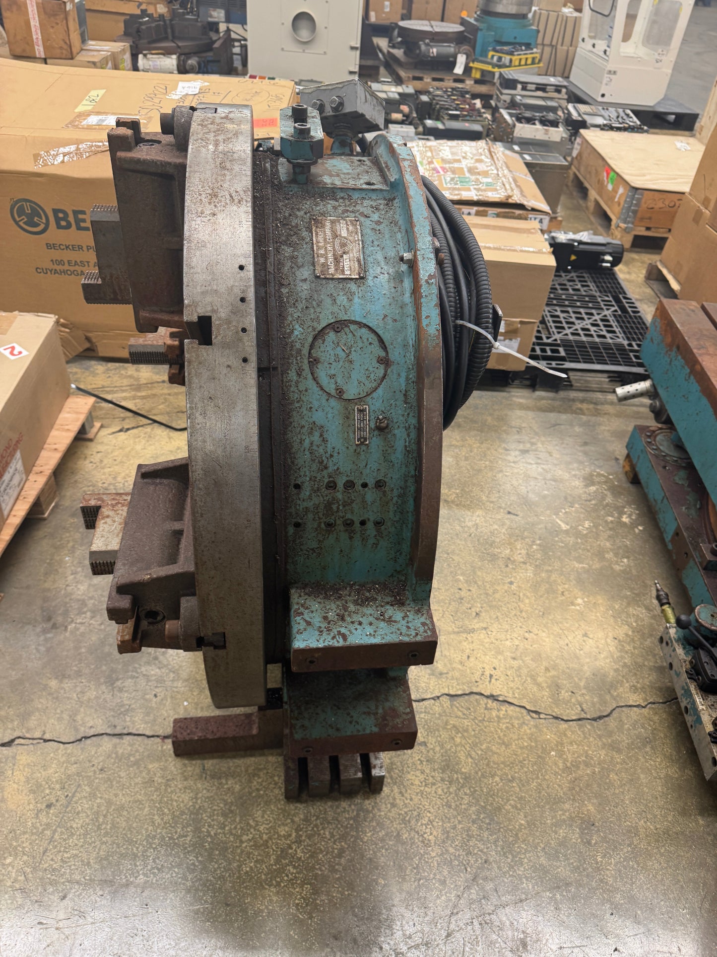 W.B. Knight Machinery Company Powered Rotary Table Serial 51111