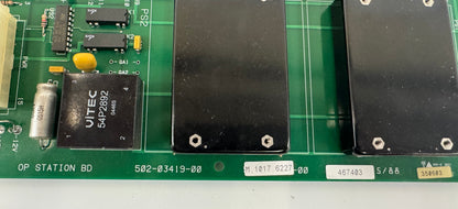 Giddings and Lewis Operator Station Board 502-03419-00