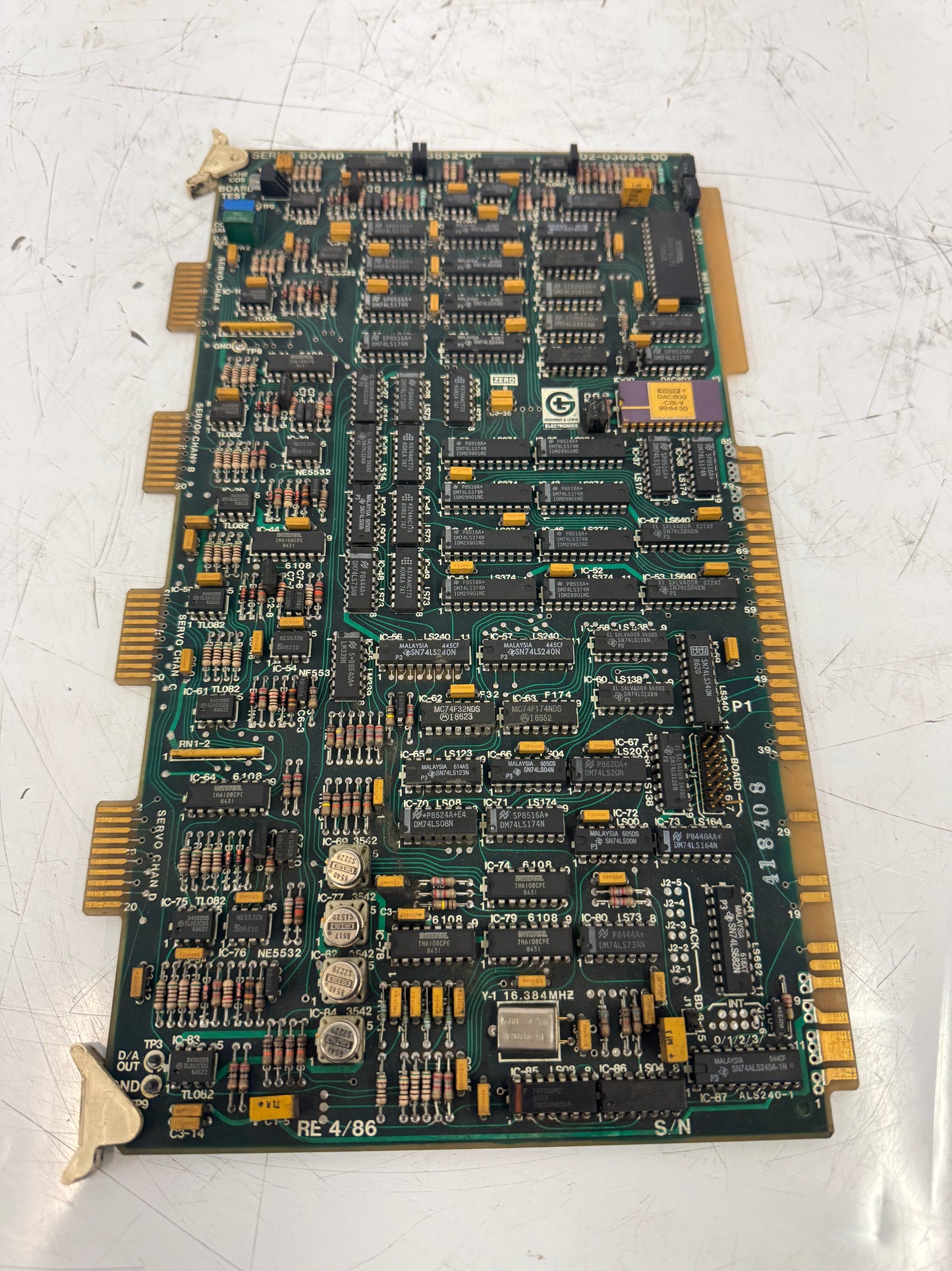 Giddings & Lewis Servo Board PCB Assembly 501-03852-00 & 502-03055-00