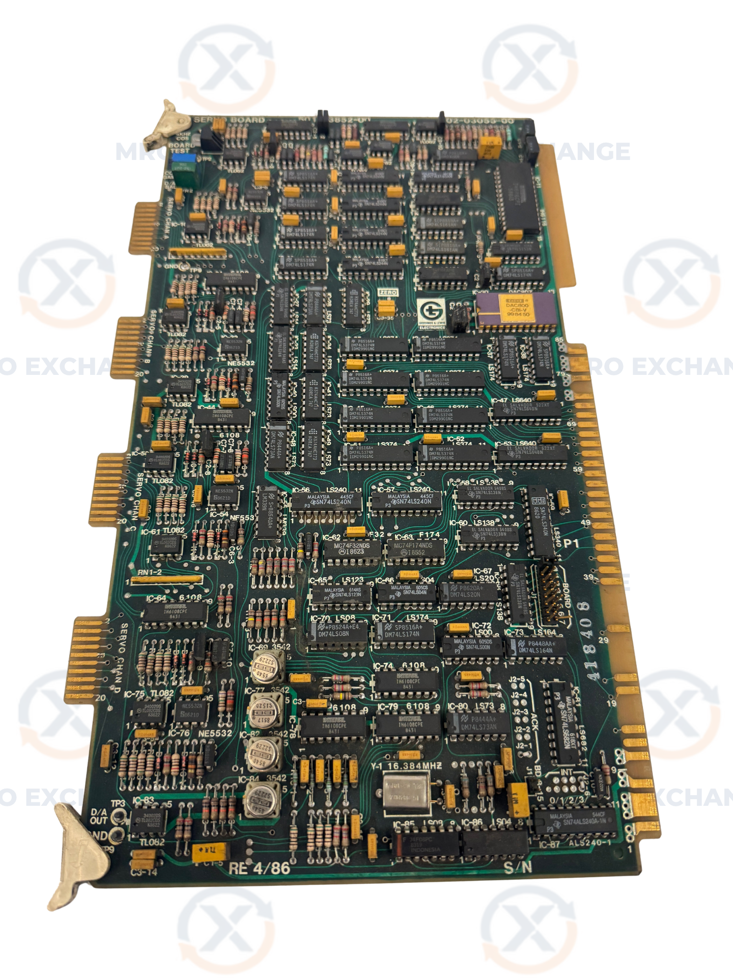 Giddings & Lewis Servo Board PCB Assembly 501-03852-00 & 502-03055-00