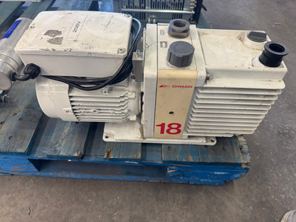 Edwards Rotary Vane Vacuum Pump E1M18 01614