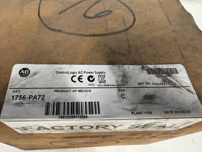 Allen-Bradley ControlLogix AC Power Supply 1756-PA72