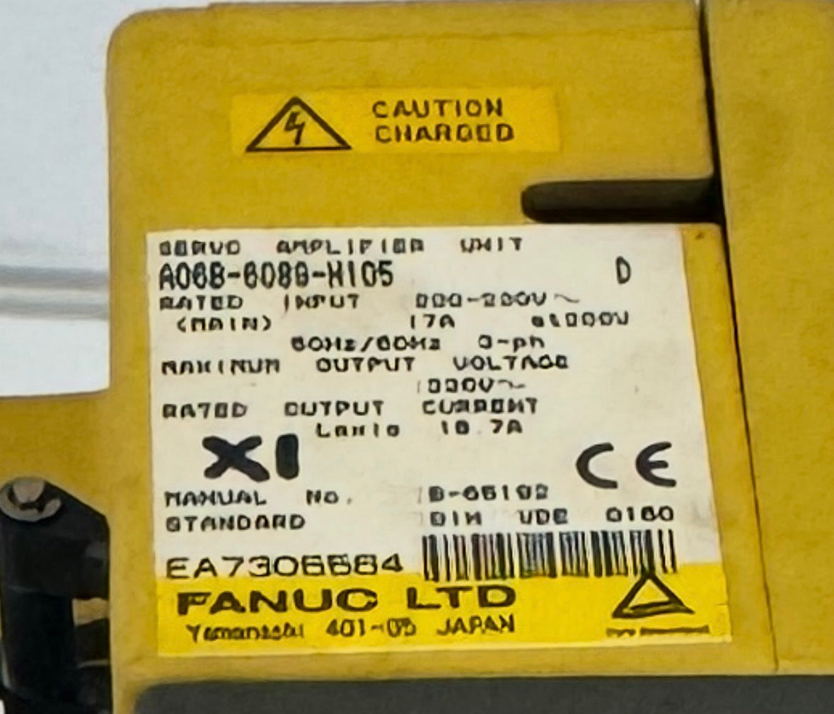 Fanuc A06B-6089-H106 Servo Amplifier Unit 200-230V AC, 3-Phase, 52.2A