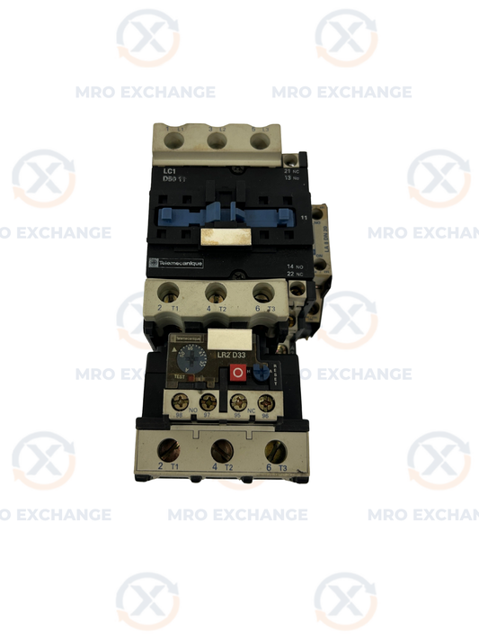 Telemecanique (Schneider Electric) Motor Starter Contactor Assembly LC1D80 / LX1D6L6 / LA1DN / LR2 D3357