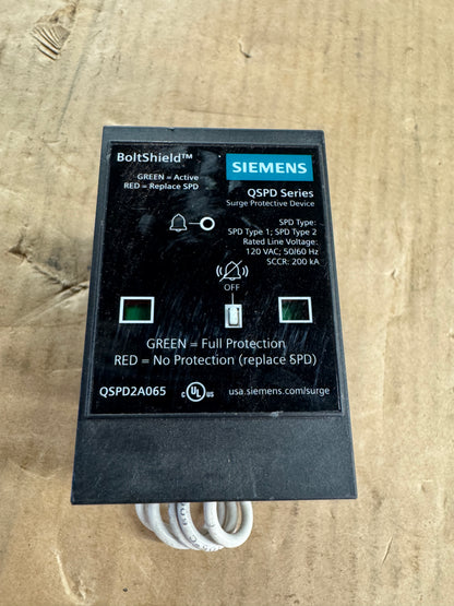 Siemens QSPD2A065 Surge Protective Device 120/240V Untested Surplus