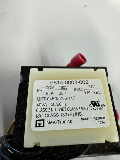 MeK-Tronics Control Transformer 5814-0003-002