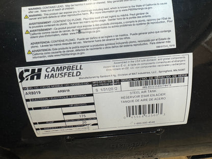 Campbell Hausfeld Air Receiver Surge Tank AR8019 1/2, 3/4, 1-1/2, and 2 In. NPT 175 PSI