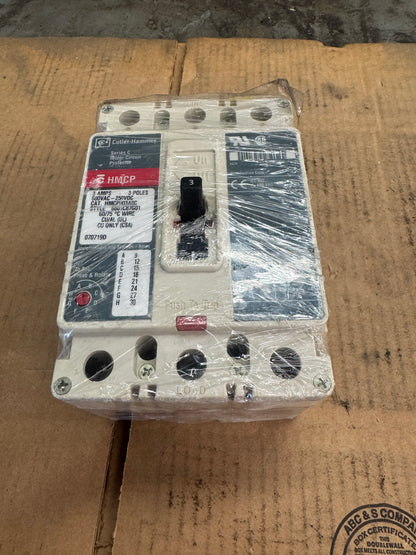 Cutler-Hammer HMCP003A0C Motor Circuit Protector 600 VAC / 250 VDC Appears Unused 1763
