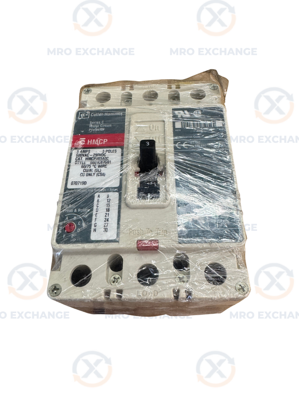 Cutler-Hammer HMCP003A0C Motor Circuit Protector 600V AC / 250V DC