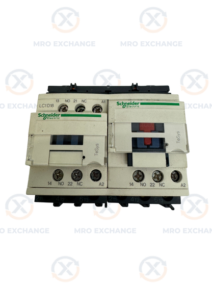Schneider Electric Reversing Contactor LC2D18G7 18A, 120V AC Coil, 3-Pole