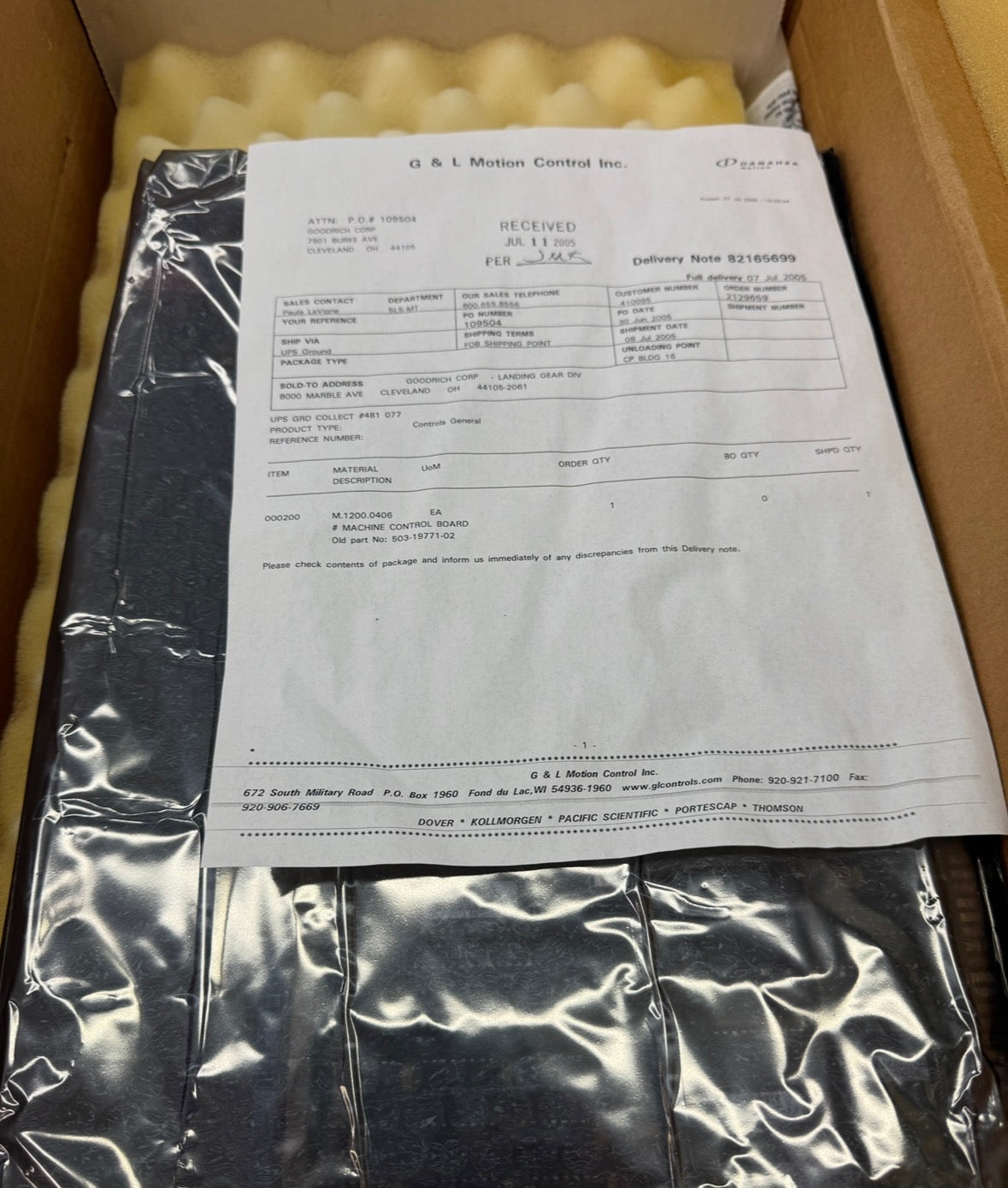 Giddings & Lewis M-1200-0406 High Performance Control Board Inspected Surplus - Appears Unused