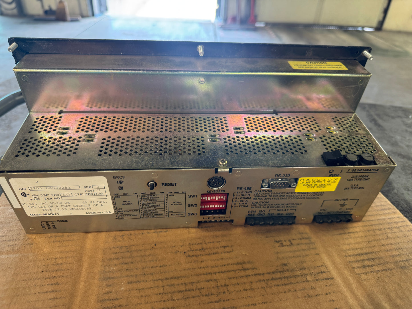 Allen-Bradley 2706-E43J32B1 Dataliner Message Display 85-264V AC