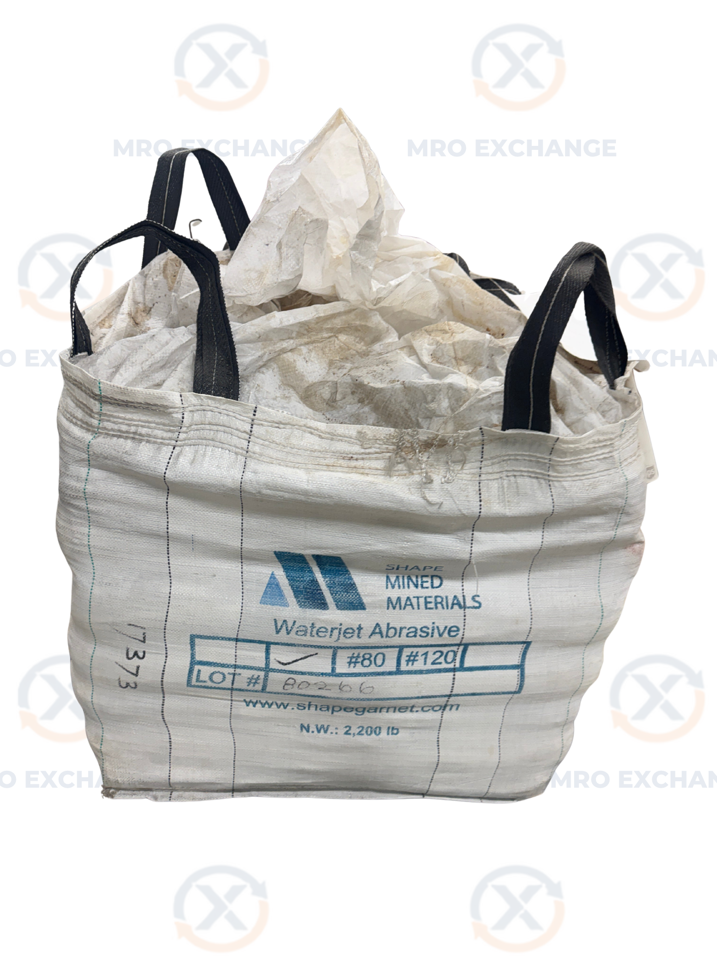 Shape Mined Materials Waterjet Abrasive Garnet M205-N4304-0055 #80 Mesh, 2,200 Lb Bulk Bag