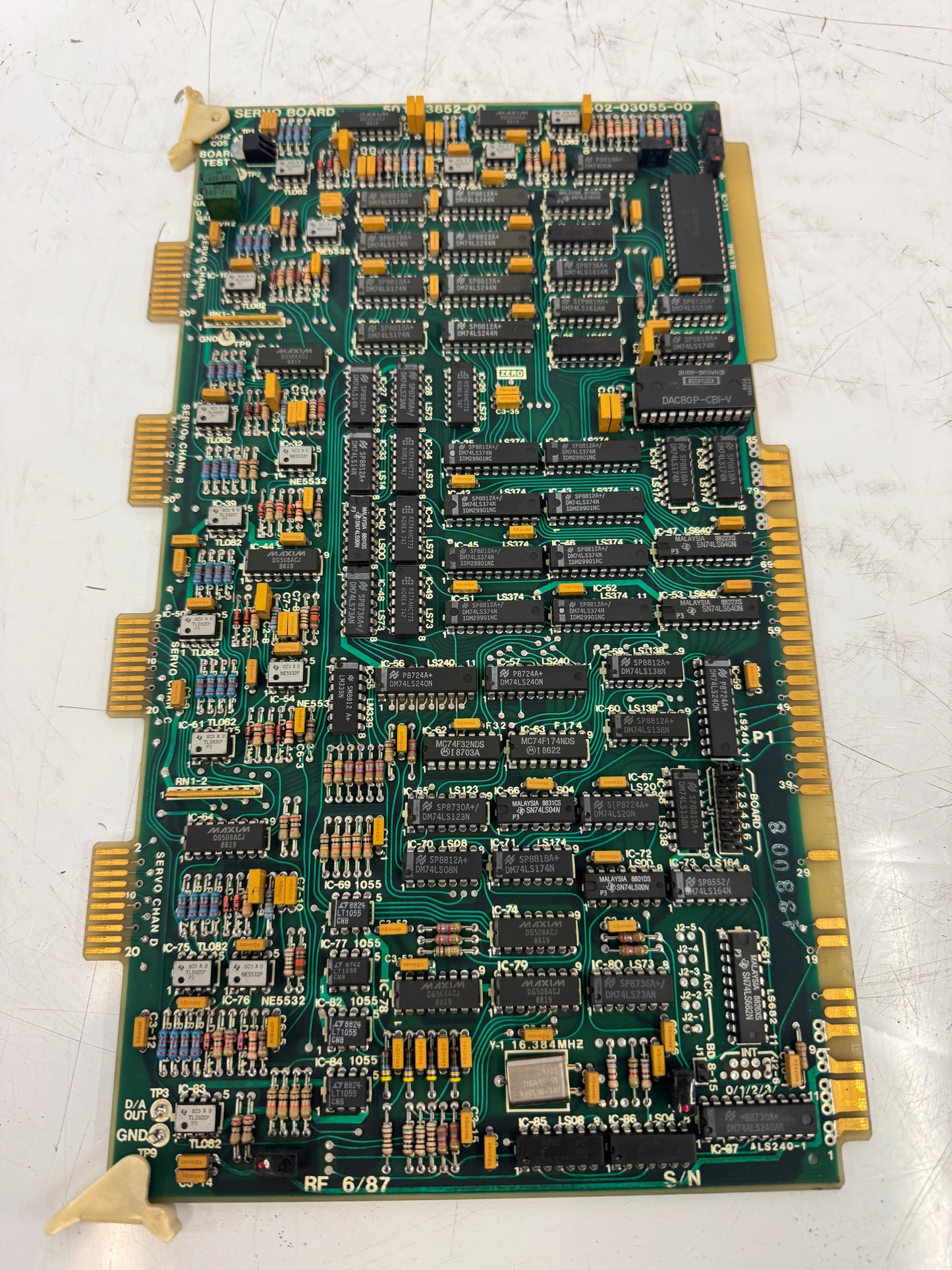 Giddings & Lewis Electronics Servo Board PCB Assembly 501-03852-00 & 502-03055-00 m00527