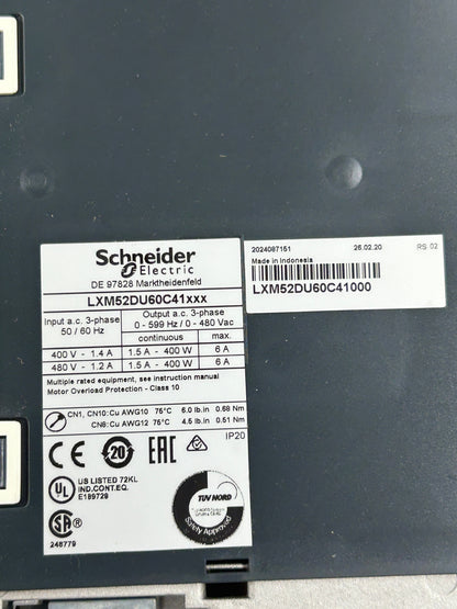 Schneider Electric AC Servo Drive LXM52DU60C41000