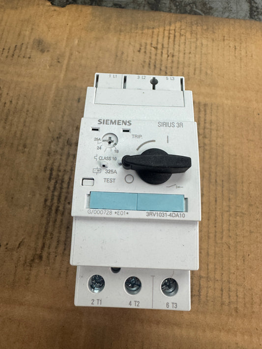 Siemens 3RV1031-4DA10 Manual Motor Protector Circuit Breaker 600 V Max Appears Unused